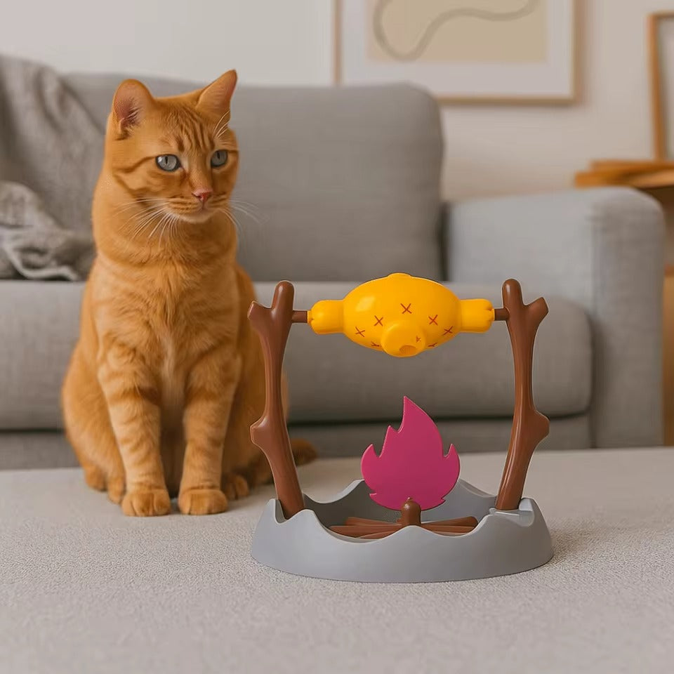 Cat Grilled Chicken Treat-Dispensing Toy