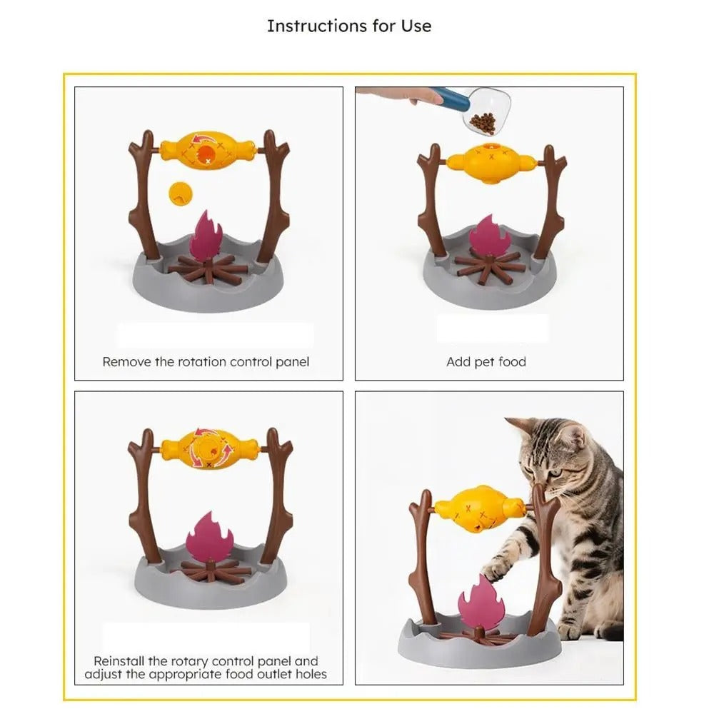 Cat Grilled Chicken Treat-Dispensing Toy