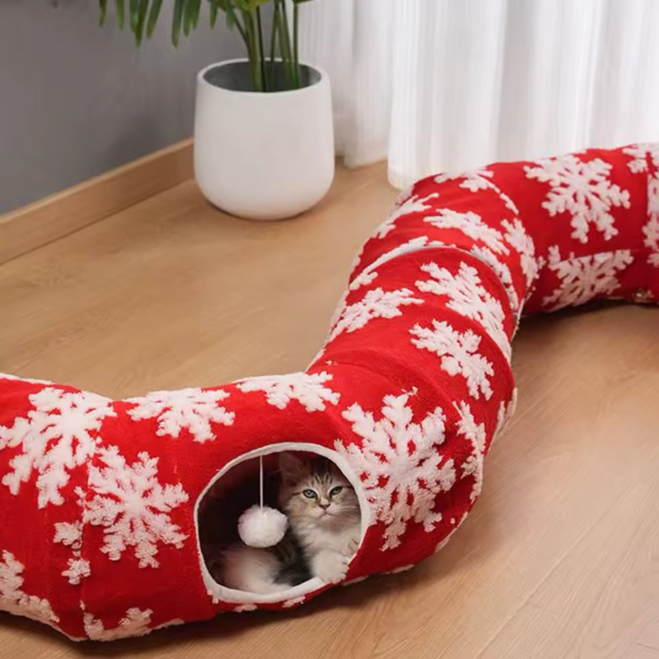 Cat Tunnel Christmas Tree Skirt