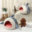 Pet Shark-Shaped Semi-Closed Cave Bed
